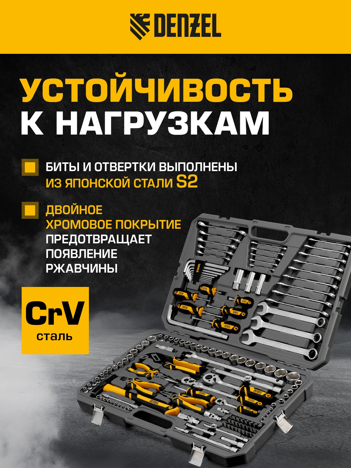 Набор инструментов Denzel 15805, 144 предмета
