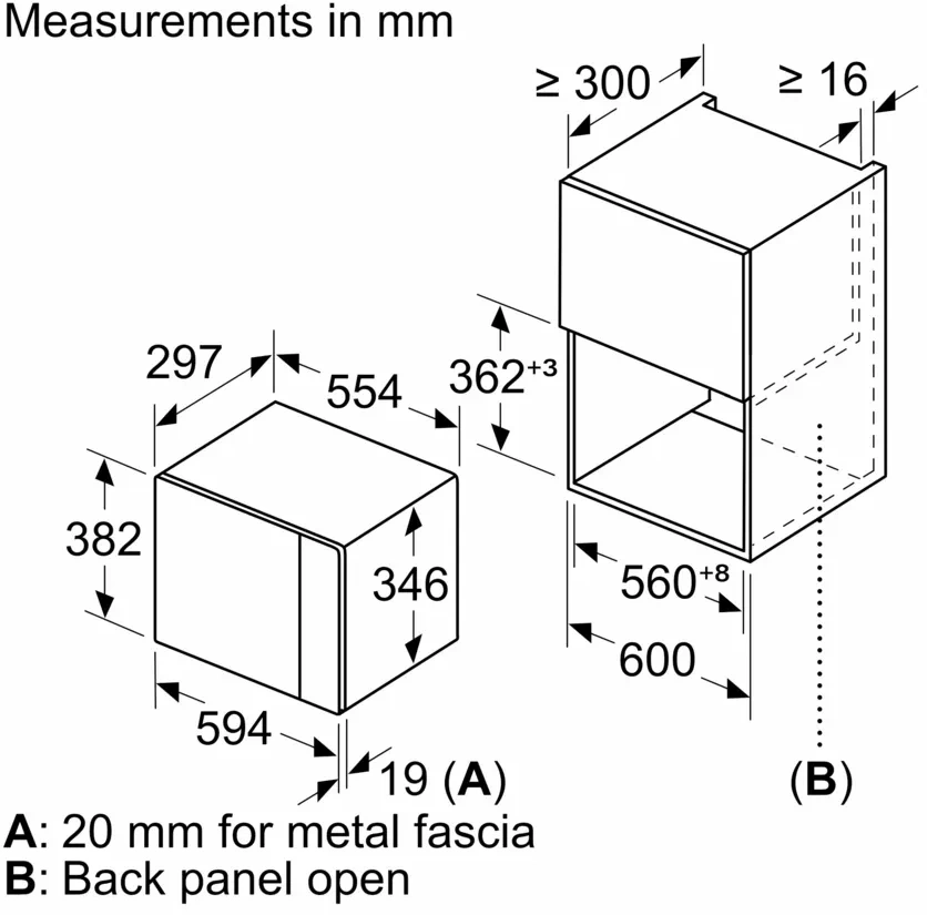 Встраиваемая микроволновая печь Bosch BFL524MB2 черный