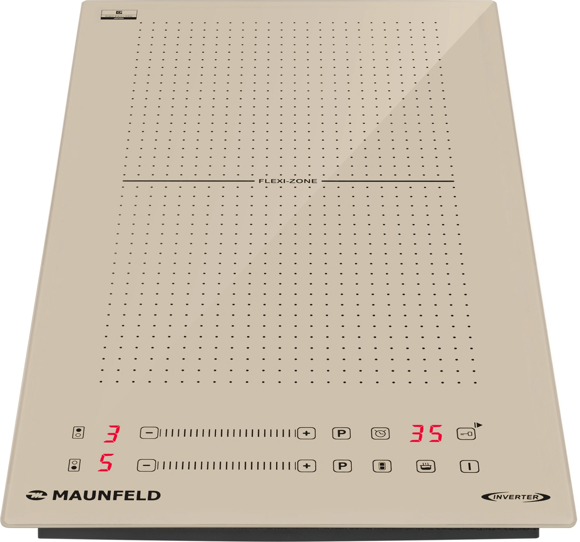Индукционная варочная поверхность Maunfeld CVI292S2FBG Inverter бежевый (ка-00022413)
