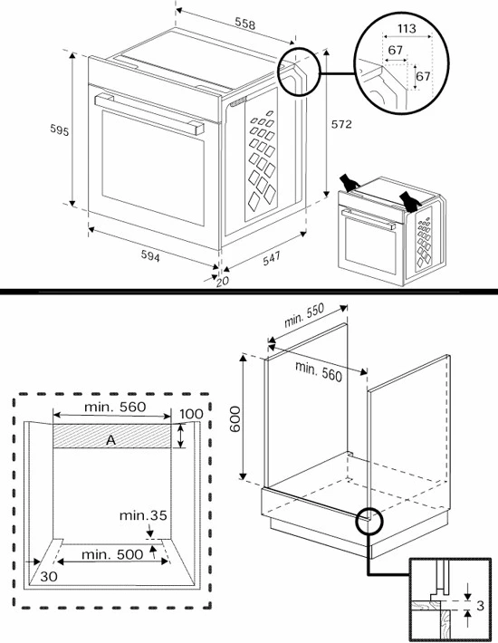 Духовой шкаф Hotpoint HFE8 921 H BL черный (869891000530)