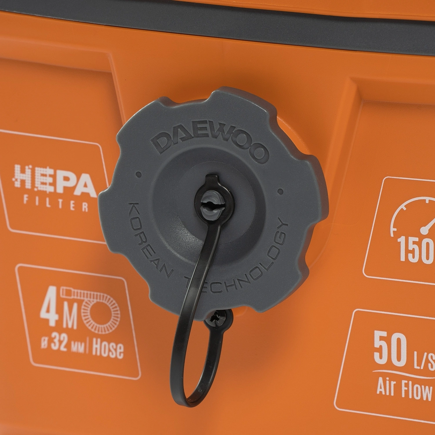 Строительный пылесос Daewoo DAVC 2000S оранжевый