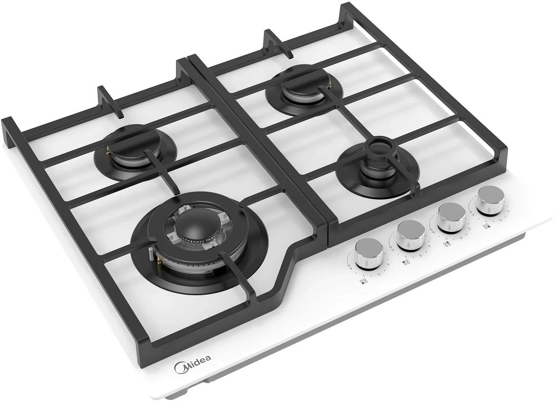 Газовая варочная поверхность Midea MG693TGW белый