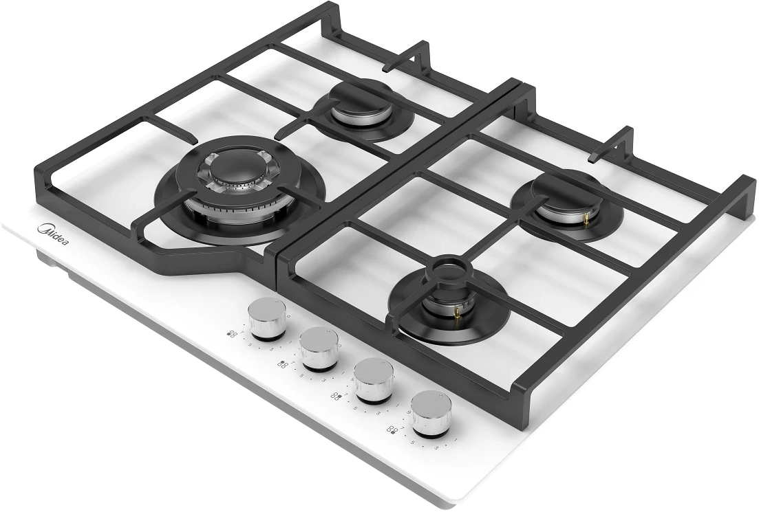 Газовая варочная поверхность Midea MG693TGW белый