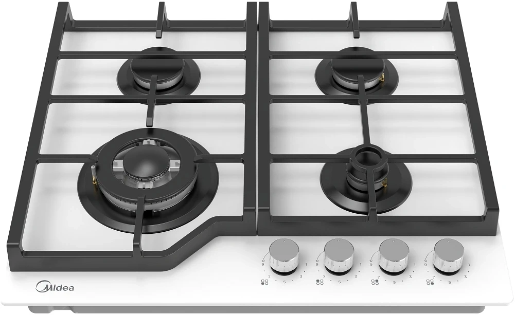 Газовая варочная поверхность Midea MG693TGW белый