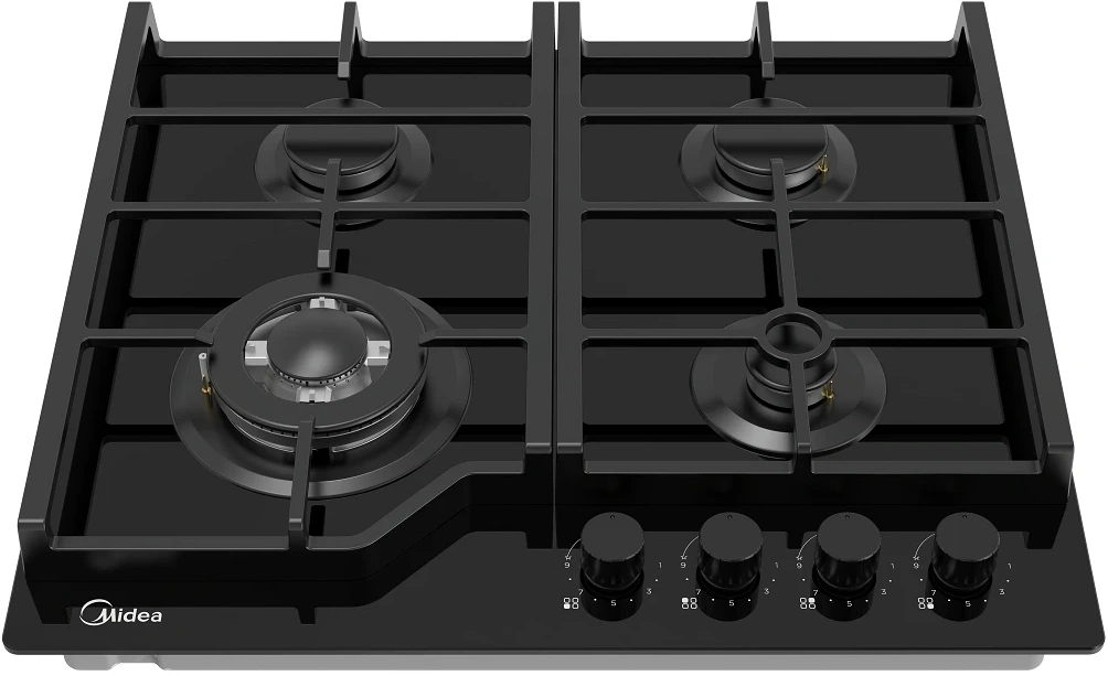 Газовая варочная поверхность Midea MG693TGB черный