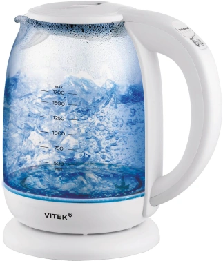 Чайник электрический Vitek VT-WK1045 белый, стекло