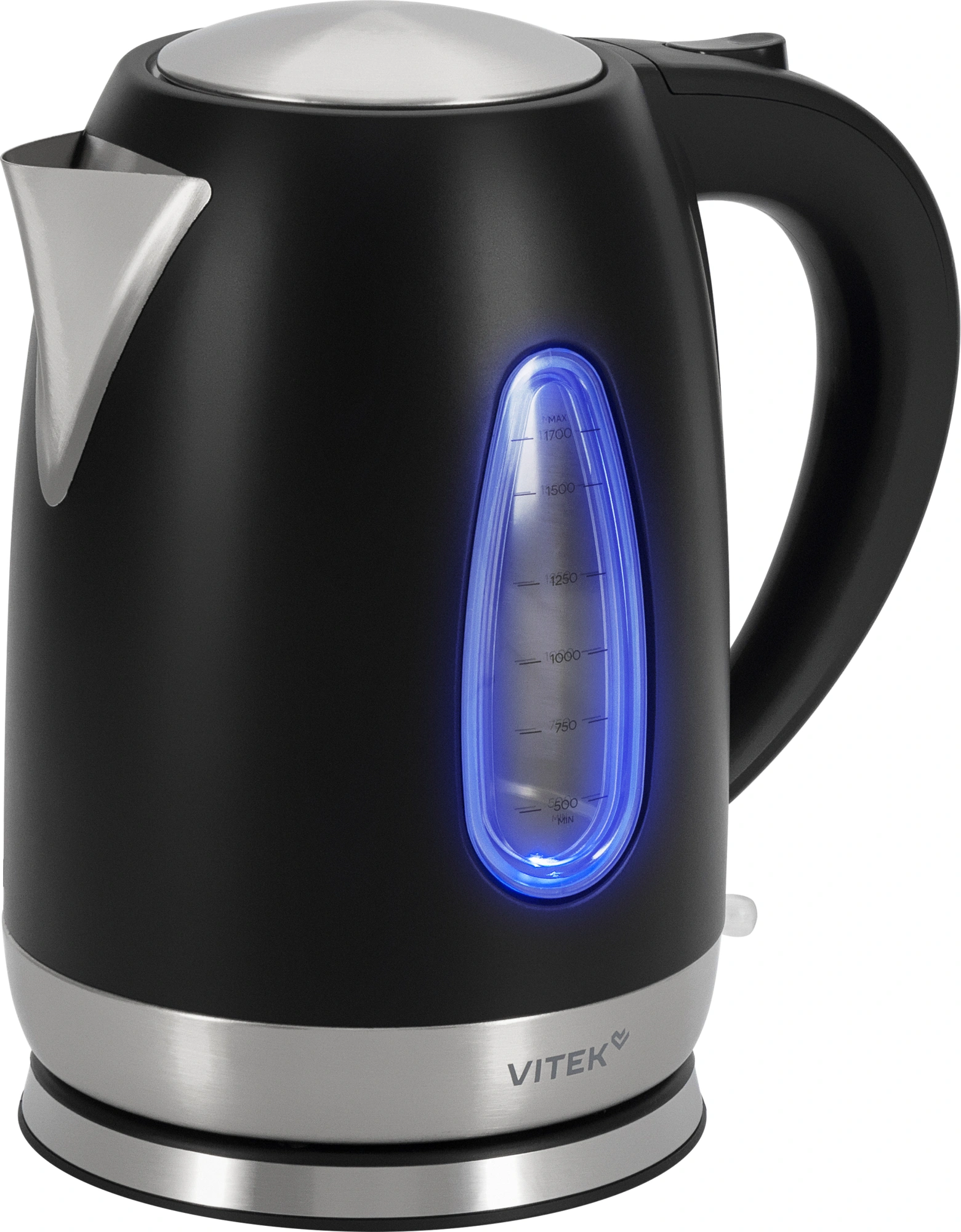 Чайник электрический Vitek VT-WK1065 черный/серебристый, металл