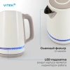 Чайник электрический Vitek VT-WK1066 бежевый/коричневый, металл