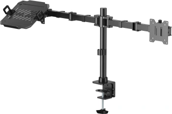 Кронштейн для монитора Cactus CS-VM-LH24-BL, настольный, поворот и наклон, черный
