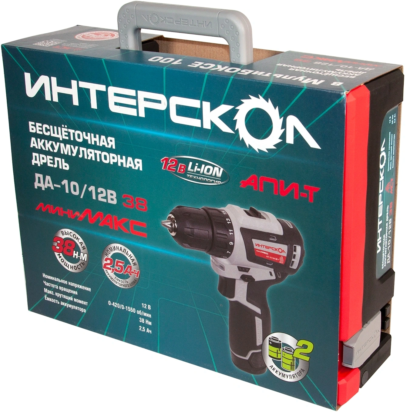 Дрель-шуруповерт Интерскол ДА-10/12В 38 (757.2.2.46)