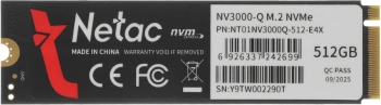 Твердотельный накопитель Netac 512ГБ, M.2 2280, PCIe 3.0 x4, M.2 NT01NV3000Q-512-E4X