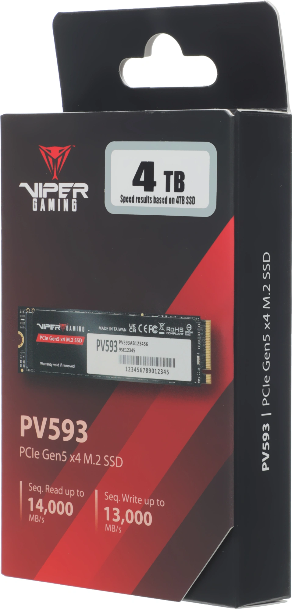 Твердотельный накопитель Patriot Viper VP593 4096ГБ, M.2 2280, PCIe 5.0 x4, M.2 PV593P4TBM28H