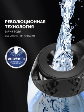 Чайник электрический Polaris PWK 1809CGL черный, стекло