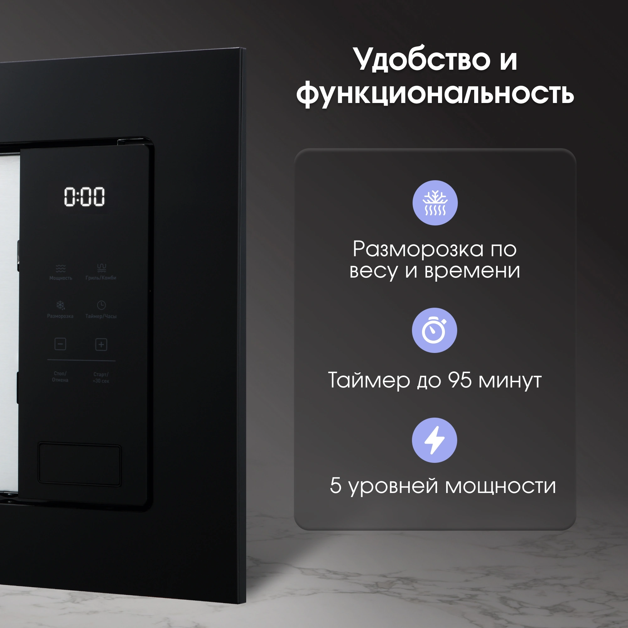 Встраиваемая микроволновая печь Zigmund & Shtain BMO 26 B черный
