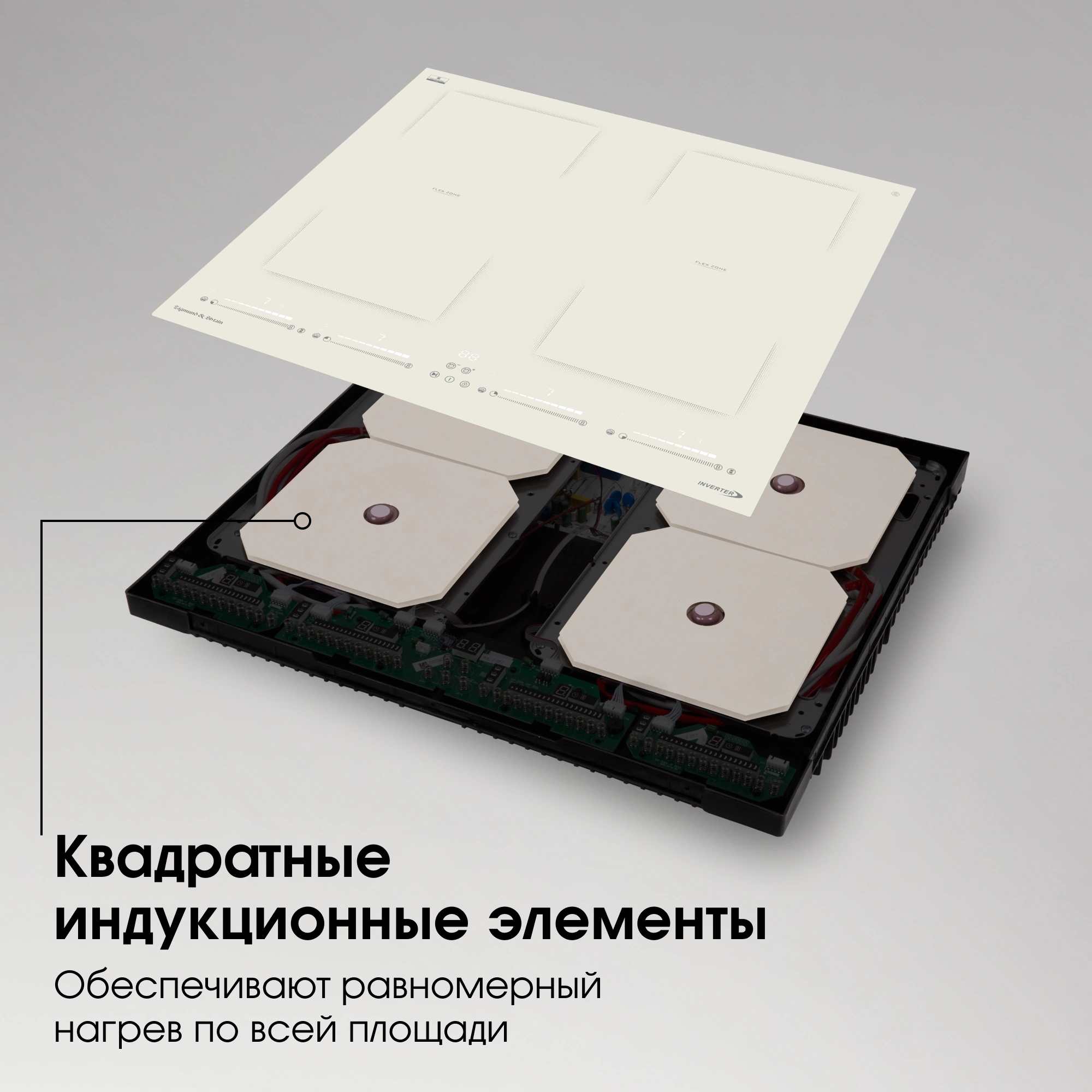 Индукционная варочная поверхность Zigmund & Shtain CI 69.6 бежевый (ci 69.6 i)