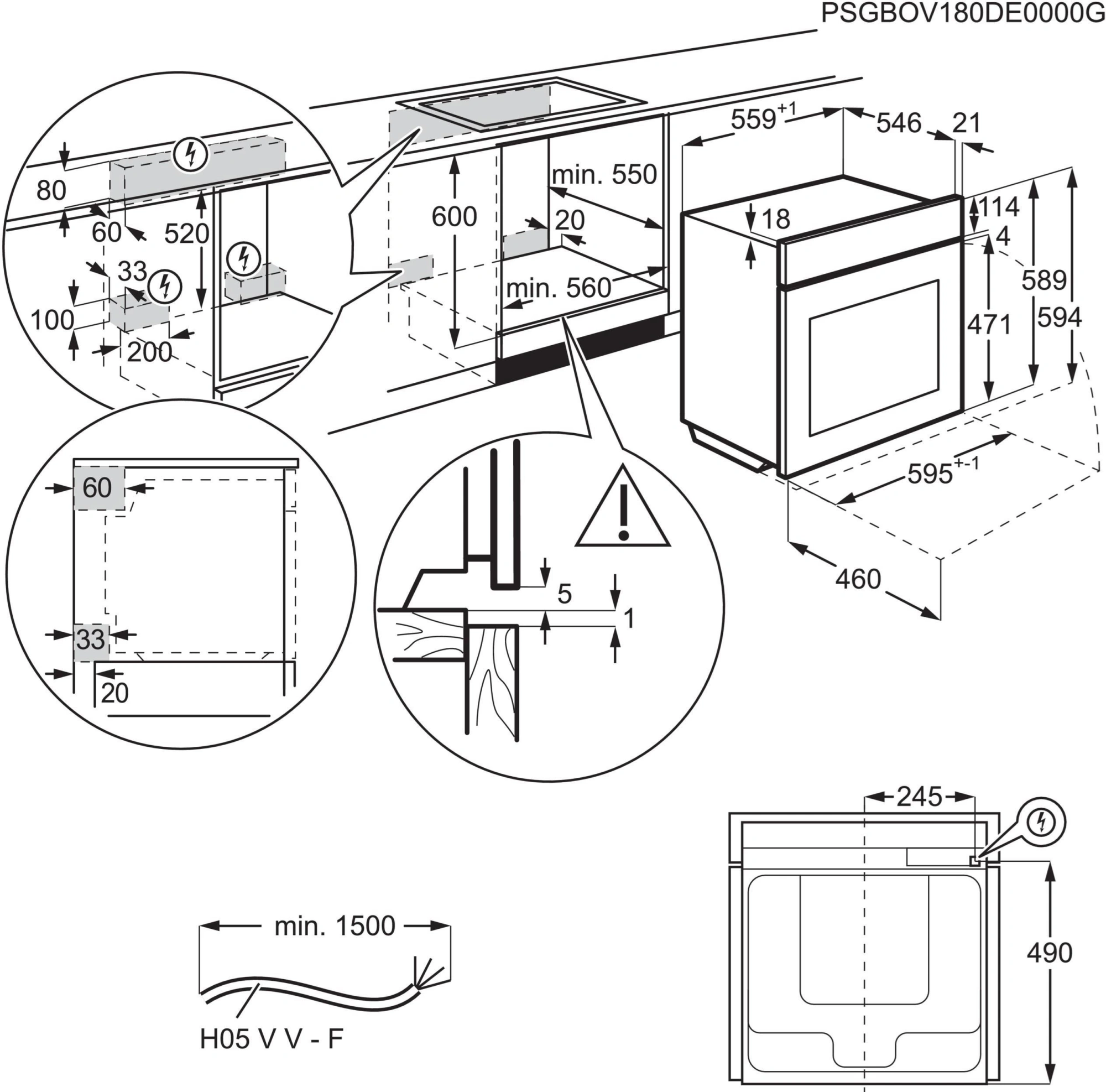 Духовой шкаф Electrolux KOAAS3ST черный
