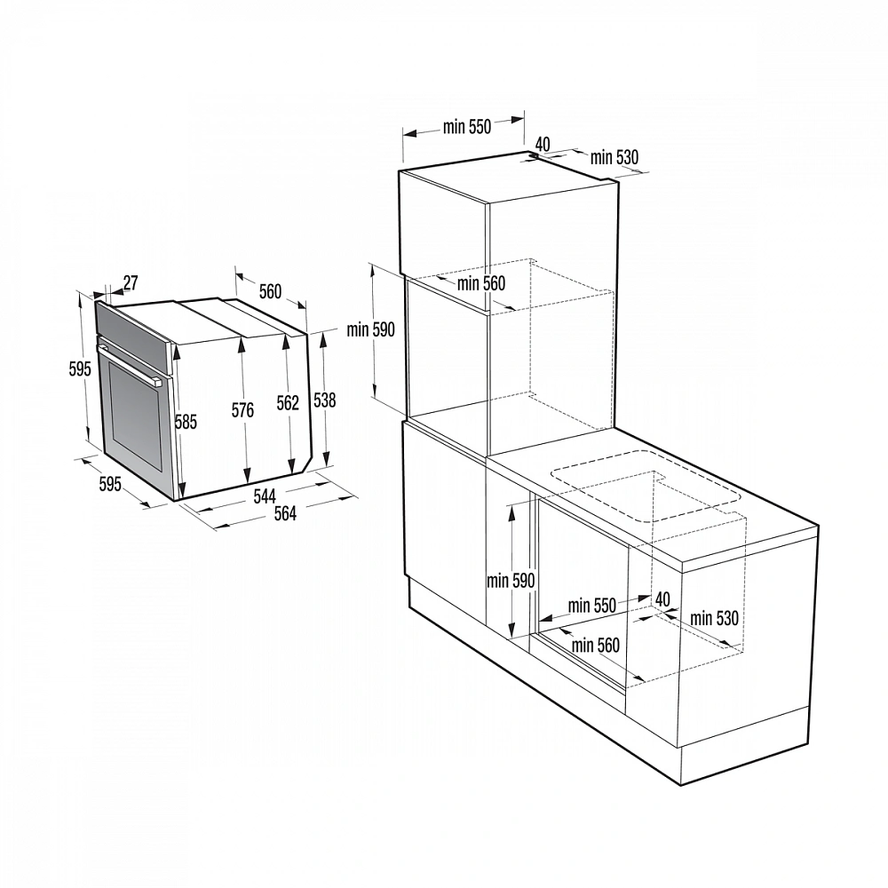 Духовой шкаф Gorenje BSA6747DGWI черный