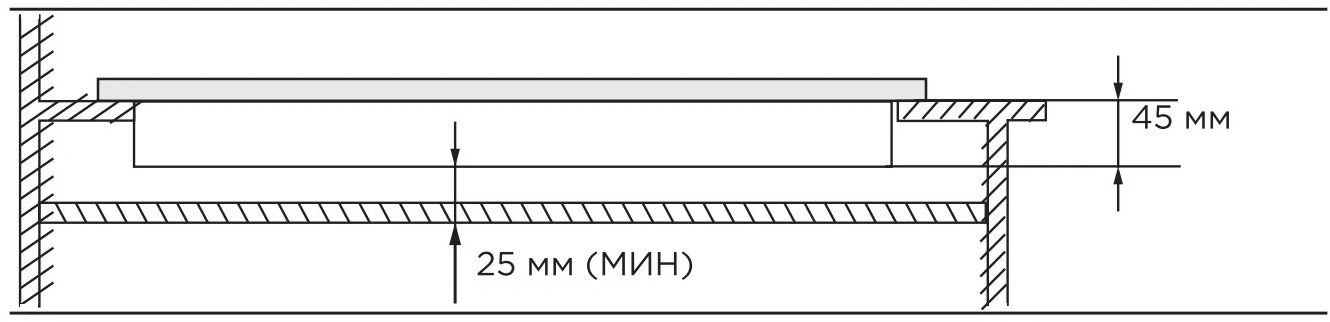 Газовая варочная поверхность Midea MG593TGB черный