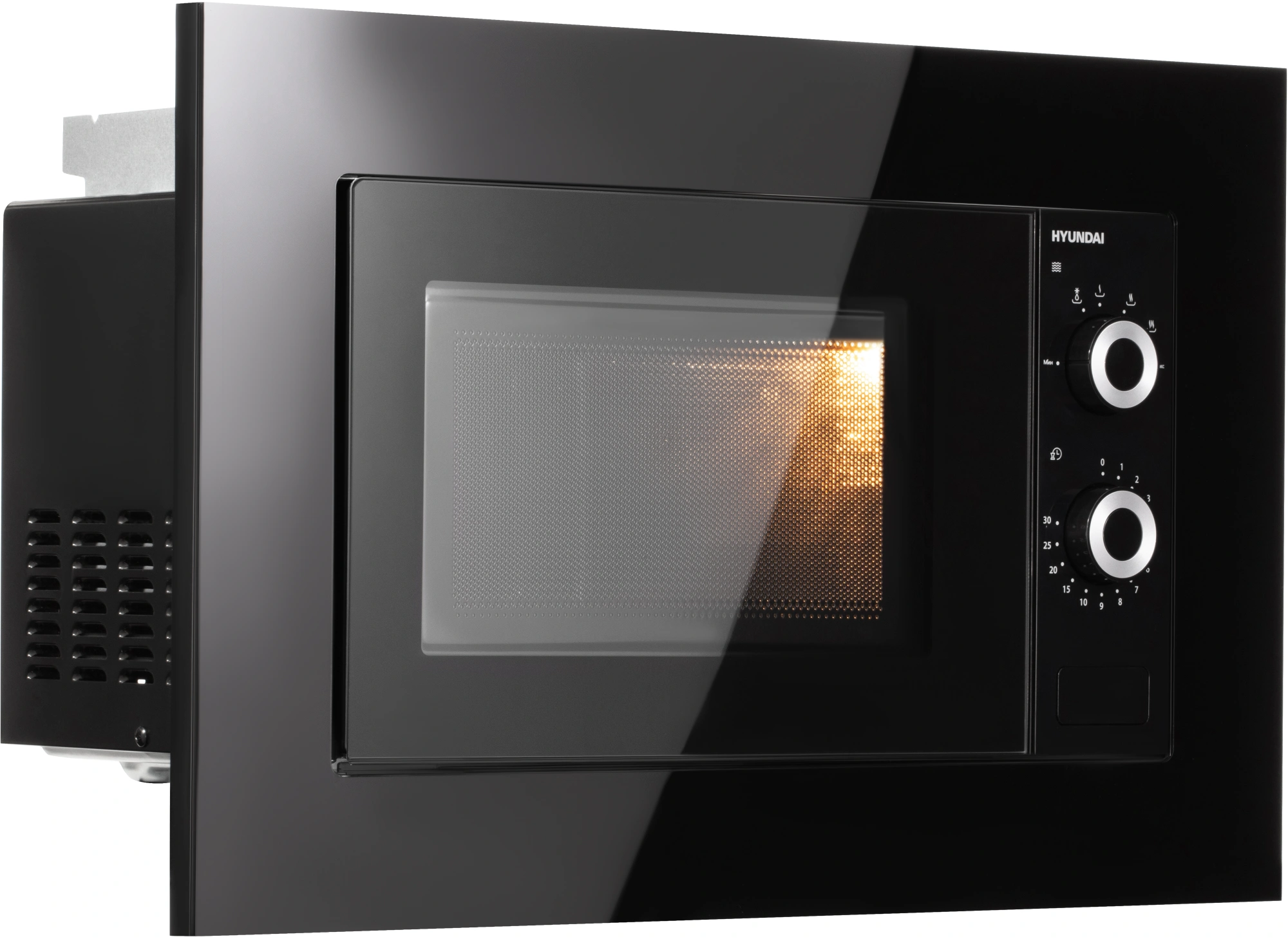 Встраиваемая микроволновая печь Hyundai HBW 2031 BG черный