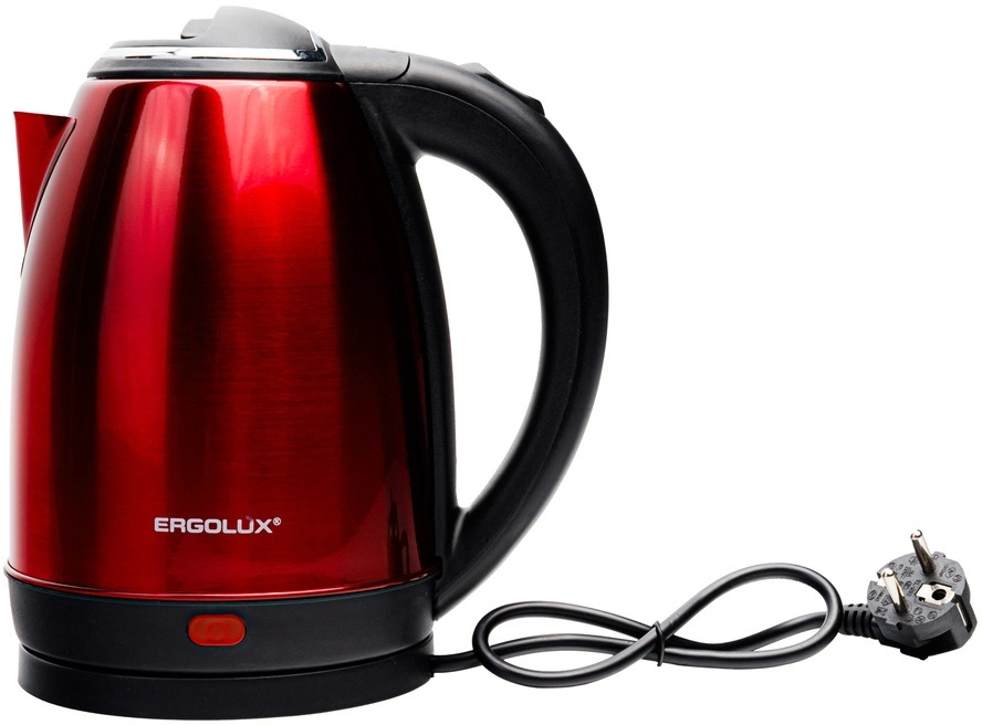 Чайник электрический Ergolux ELX-KS05-C04 красный/черный, металл