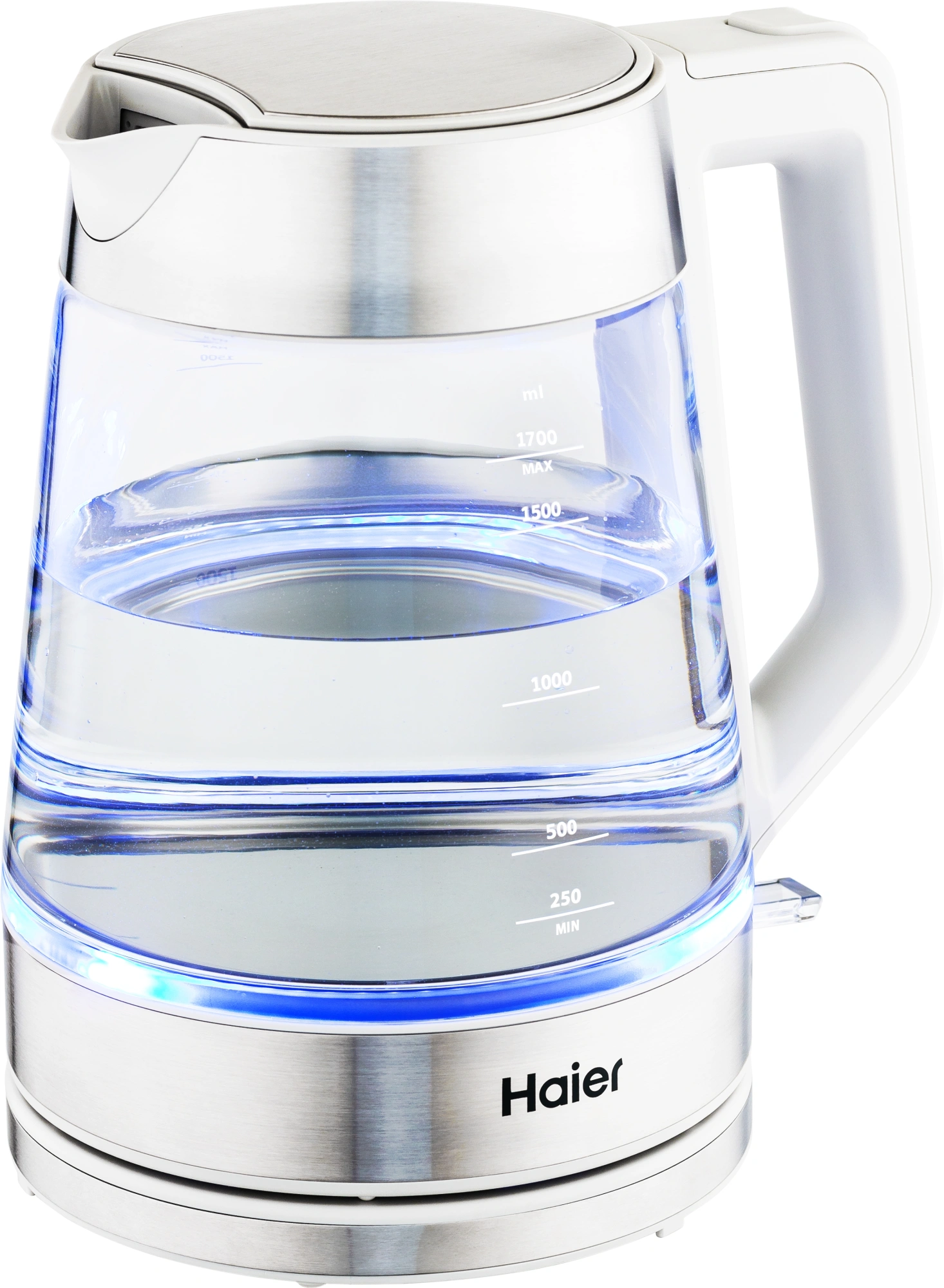 Чайник электрический Haier HK-500 серый/белый, стекло (TD0029955RU)