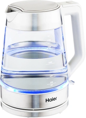 Чайник электрический Haier HK-500 серый/белый, стекло (TD0029955RU)