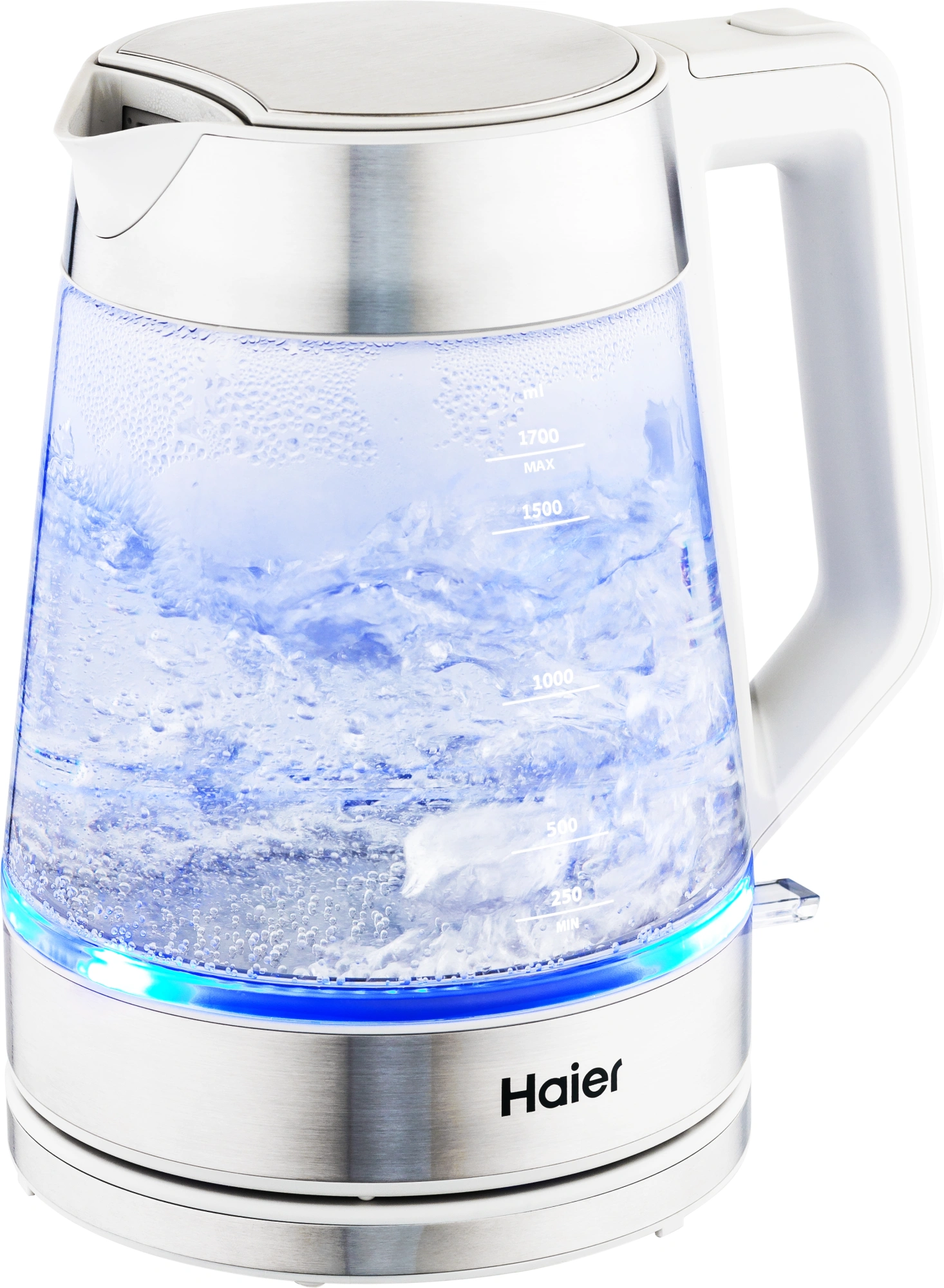 Чайник электрический Haier HK-500 серый/белый, стекло (TD0029955RU)