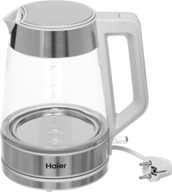 Чайник электрический Haier HK-500 серый/белый, стекло (TD0029955RU)