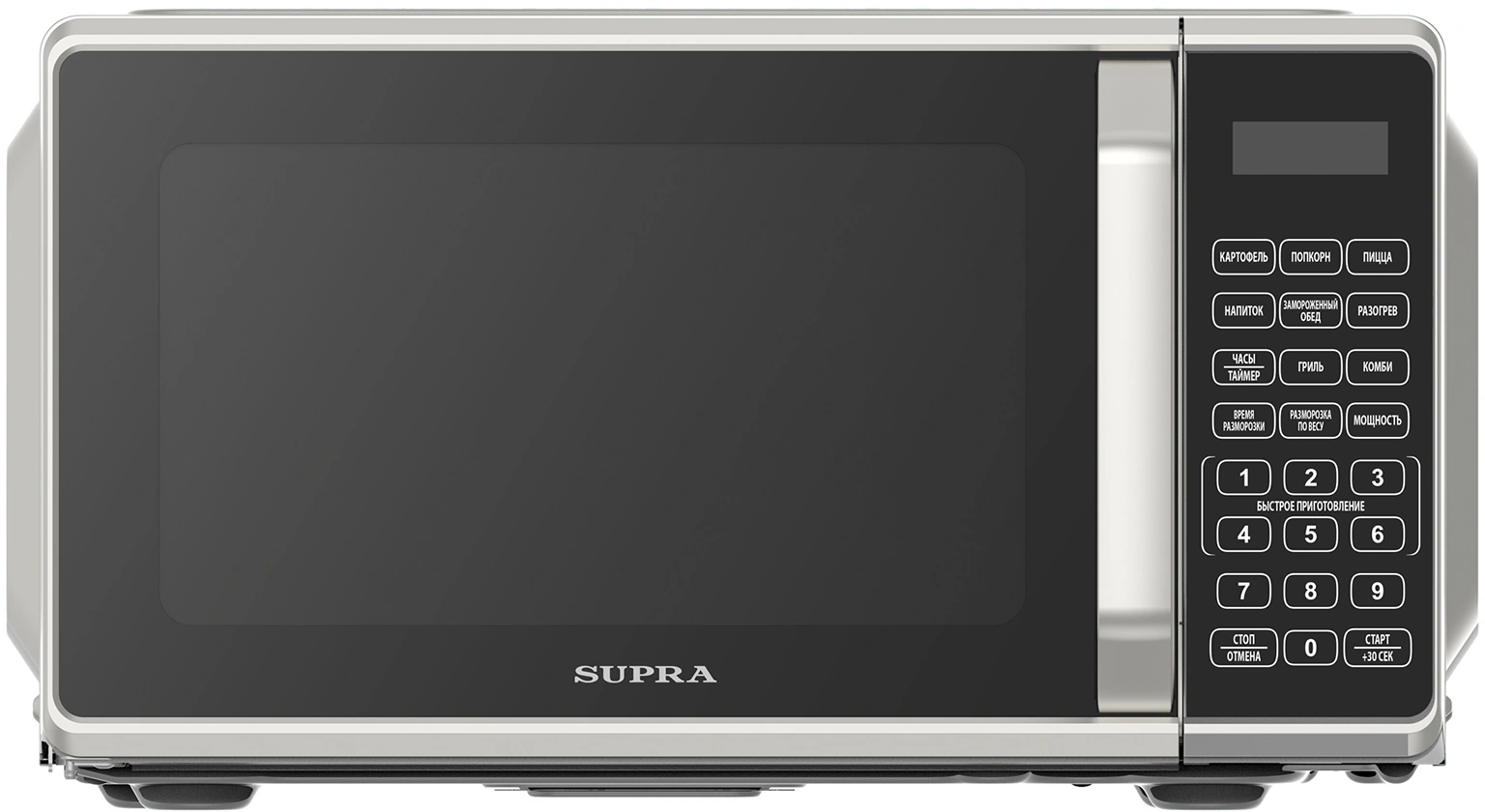 Микроволновая печь Supra 20SSG27, серебристый, русский