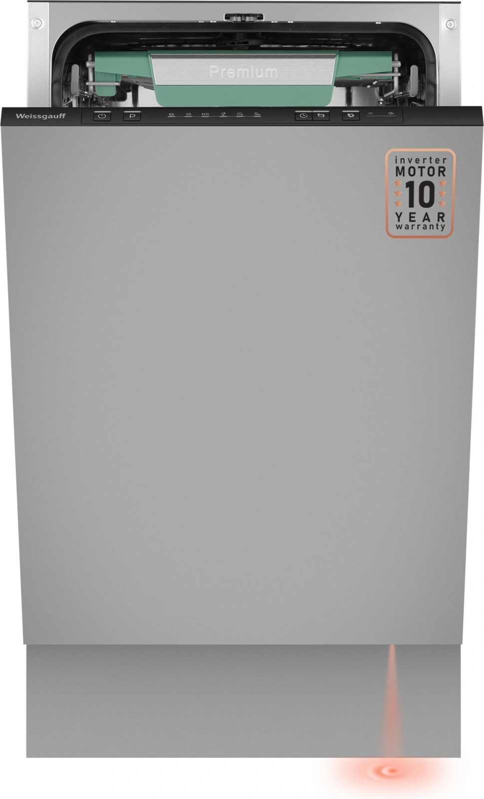 Посудомоечная машина Weissgauff BDW 4536 D Inverter AutoOpen Infolight серебристый (433987)