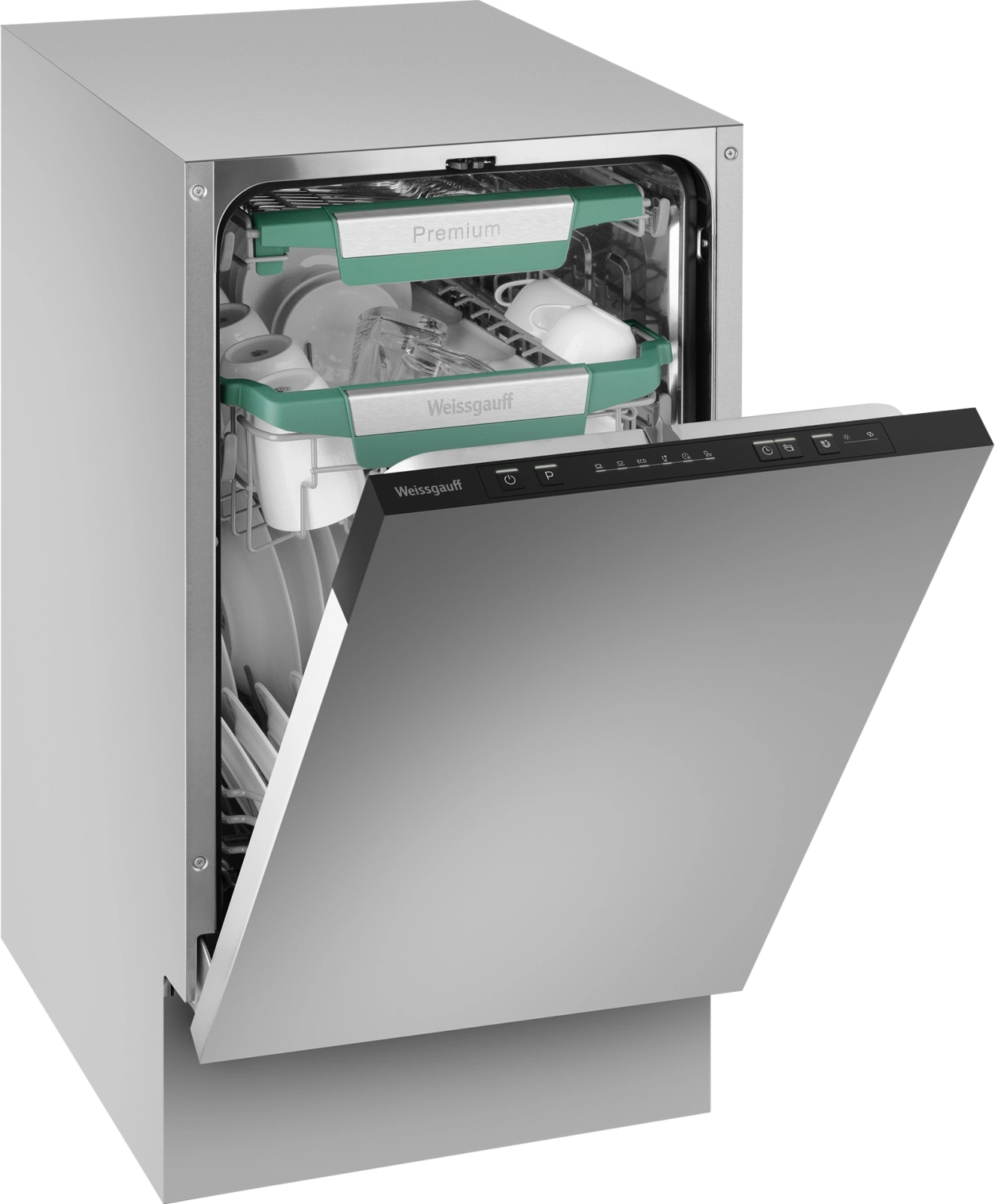 Посудомоечная машина Weissgauff BDW 4536 D Inverter AutoOpen Infolight серебристый (433987)