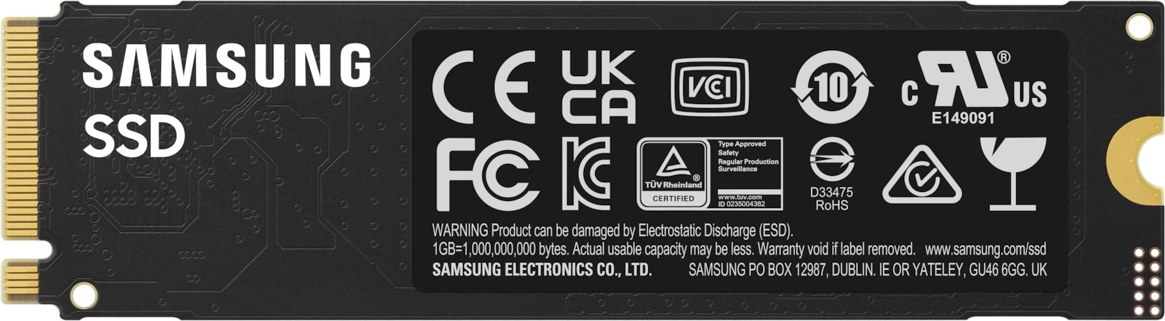 Твердотельный накопитель Samsung 1024ГБ, M.2 2280, PCIe 4.0 x4, M.2 990 Evo Plus (MZ-V9S1T0B/AM)
