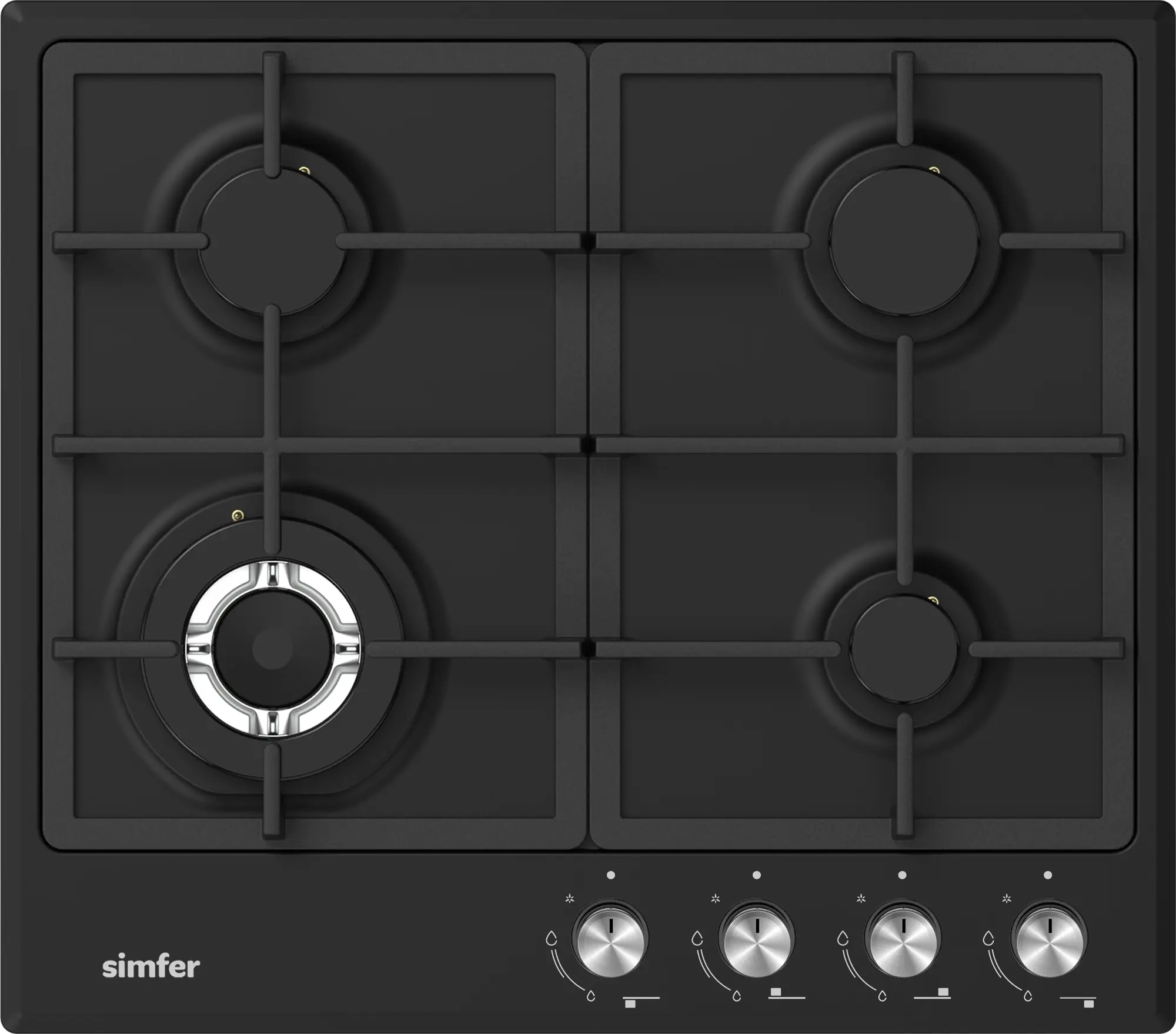 Газовая варочная поверхность Simfer H60V41B525 черный