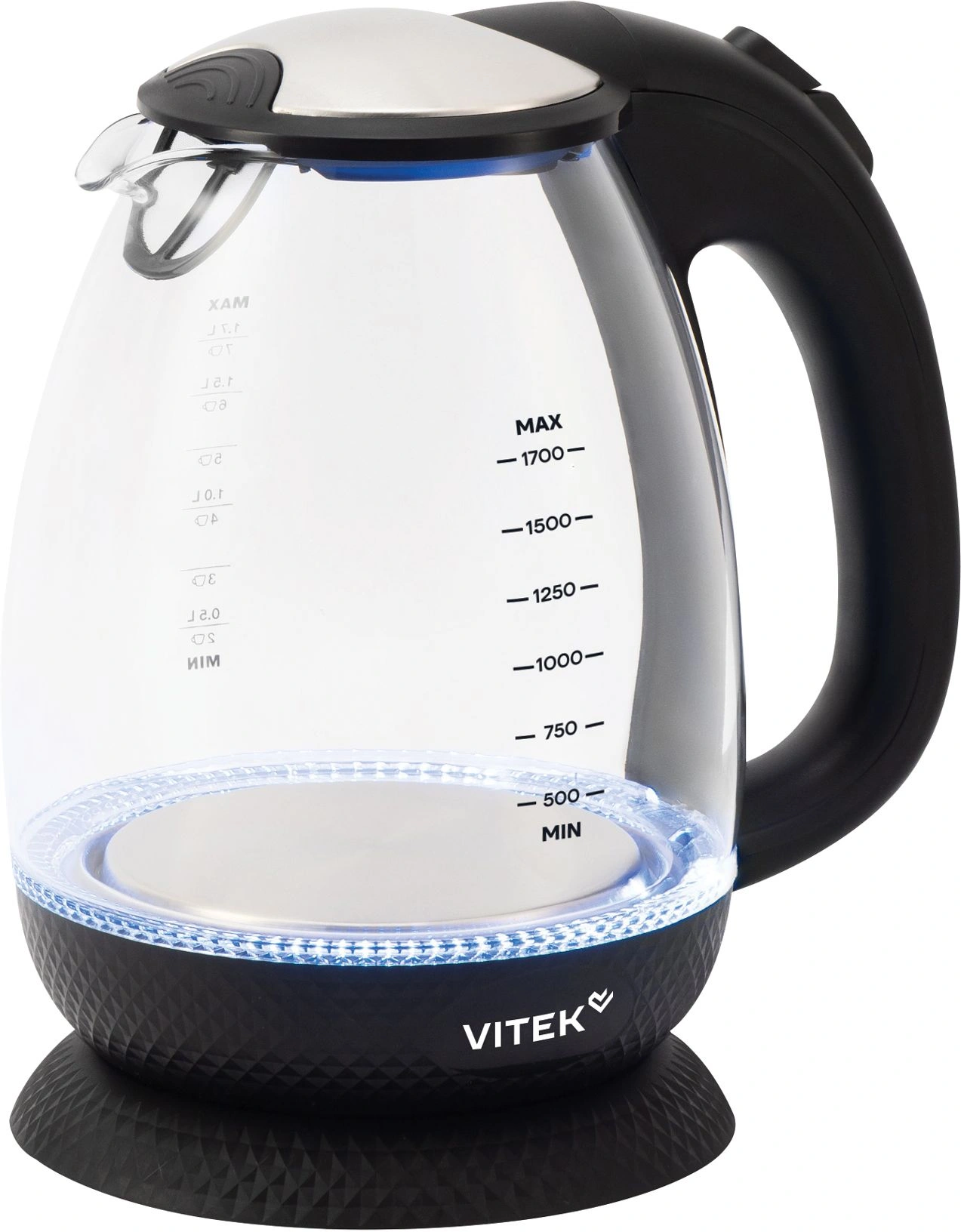Чайник электрический Vitek VT-WK1057 черный, стекло