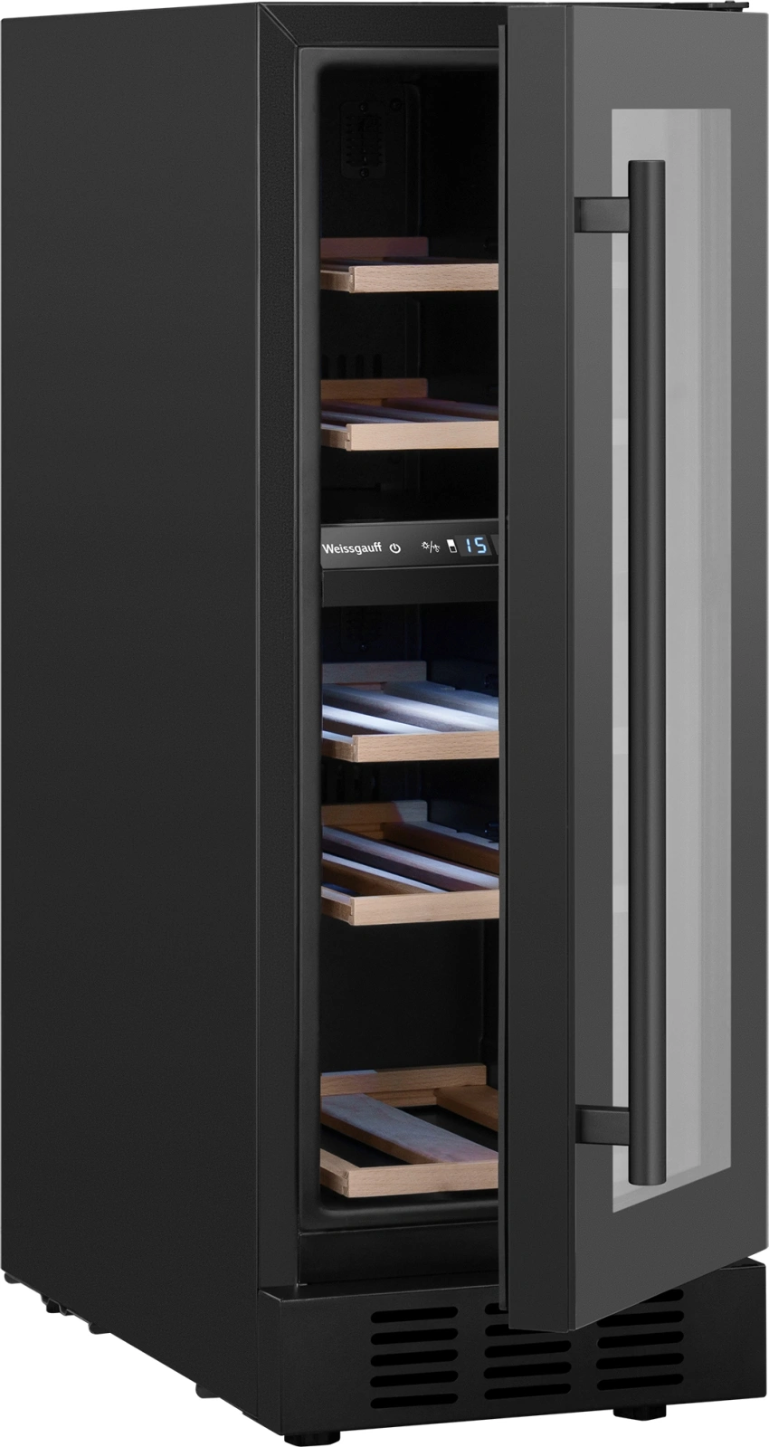 Винный шкаф Weissgauff WWCI-16 DB DualZone черный (438723)