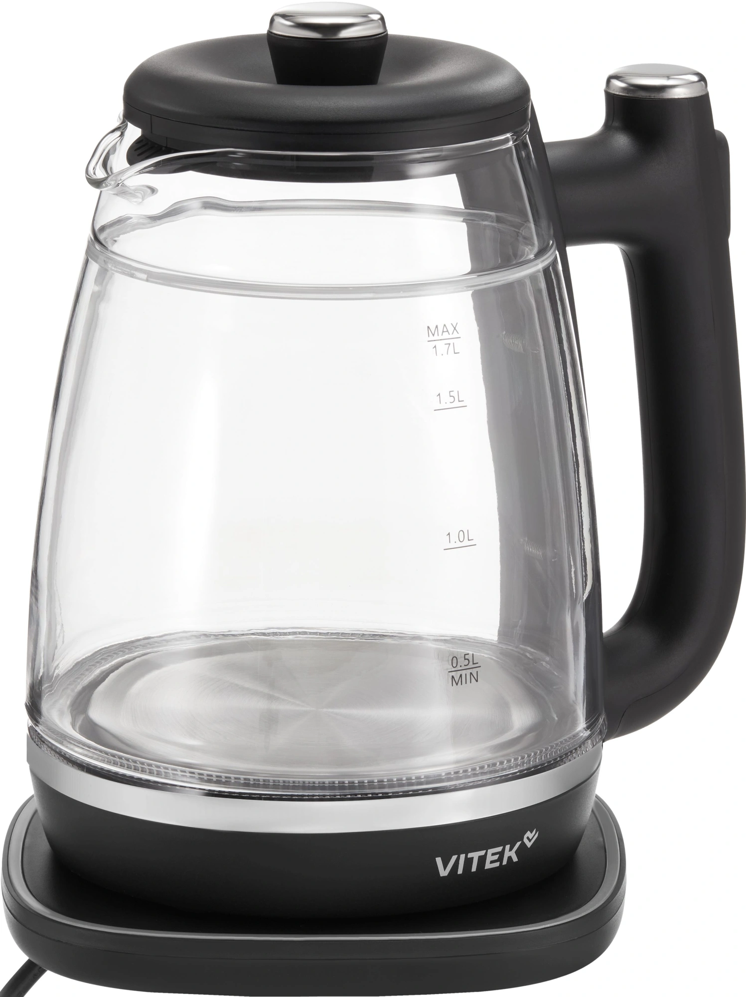 Чайник электрический Vitek VT-WK1074 черный, стекло