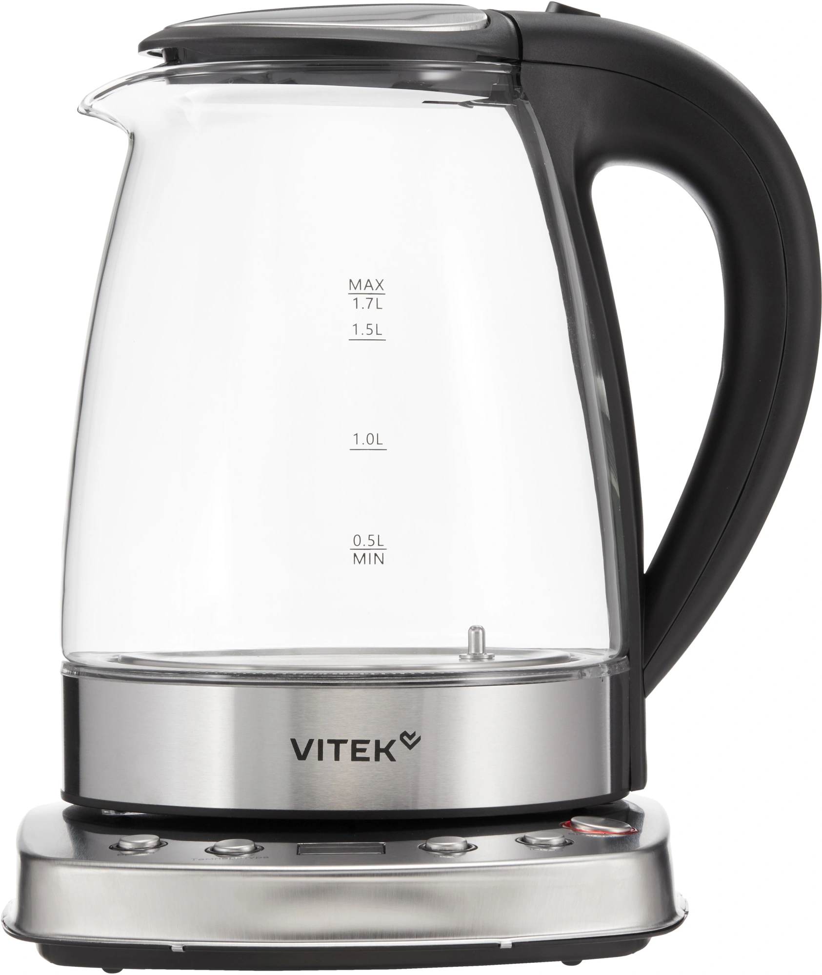Чайник электрический Vitek VT-WK1075 серебристый/черный, металл