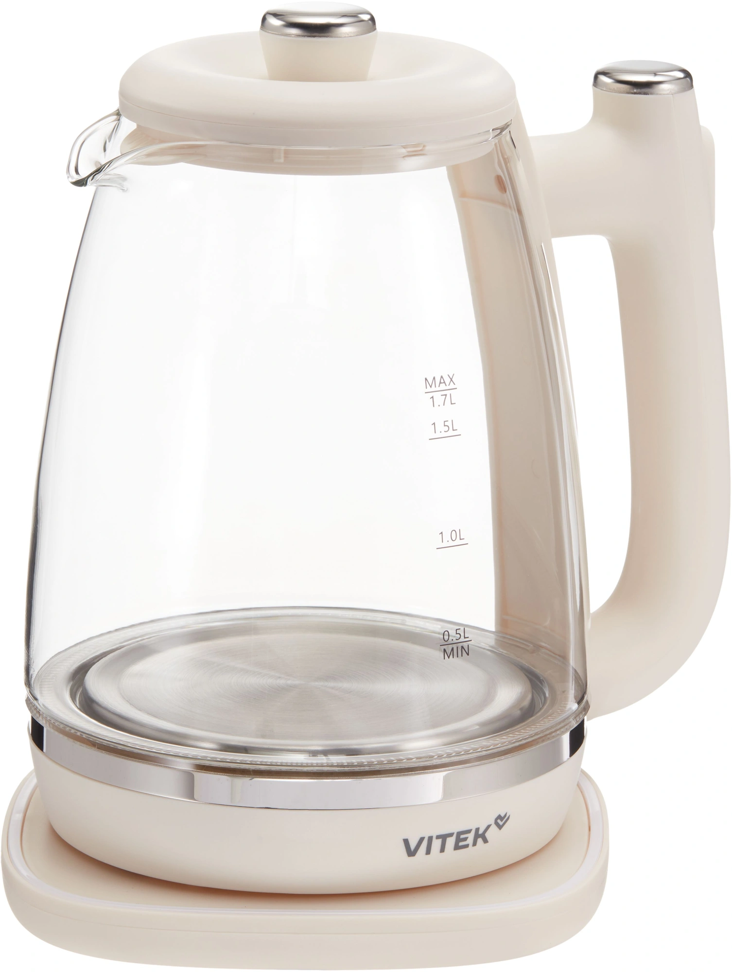 Чайник электрический Vitek VT-WK1072 слоновая кость, стекло