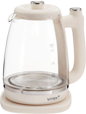 Чайник электрический Vitek VT-WK1072 слоновая кость, стекло