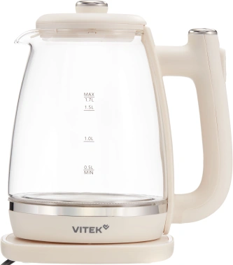 Чайник электрический Vitek VT-WK1072 слоновая кость, стекло
