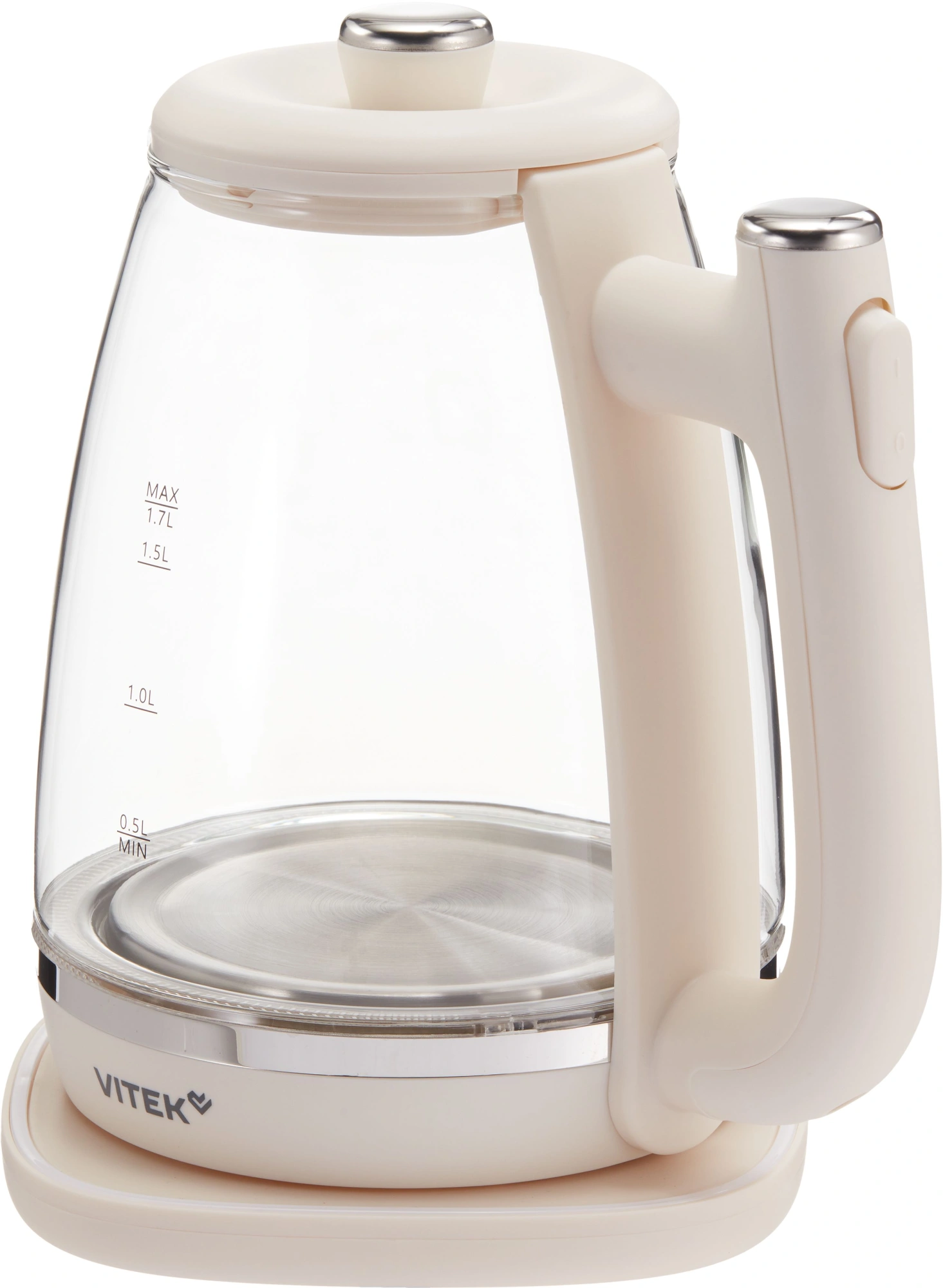 Чайник электрический Vitek VT-WK1072 слоновая кость, стекло