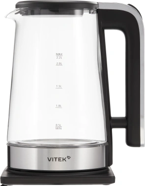 Чайник электрический Vitek VT-WK1073 черный/серебристый, стекло