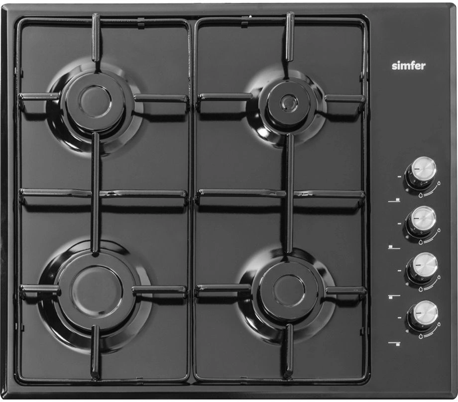 Газовая варочная поверхность Simfer H60Q40B400 черный