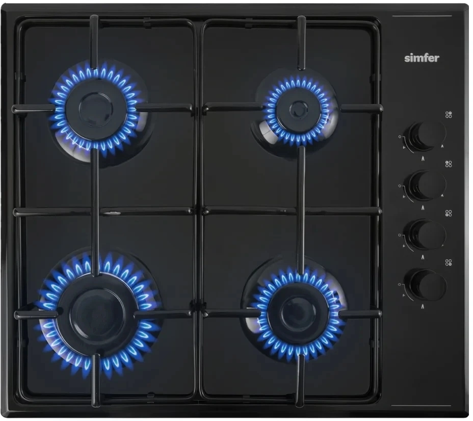 Газовая варочная поверхность Simfer H60Q40B440 черный