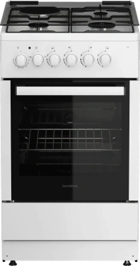 Плита комбинированная Darina 1F KM241 323 белый, стеклянная крышка