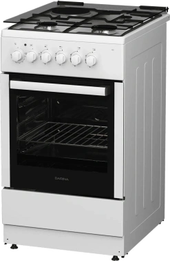 Плита комбинированная Darina 1F KM241 323 белый, стеклянная крышка