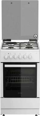 Плита комбинированная Darina 1F KM241 323 белый, стеклянная крышка