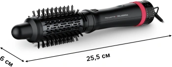 Фен-щетка Rowenta CF635LF0 черный/красный, 800Вт (1830008710)