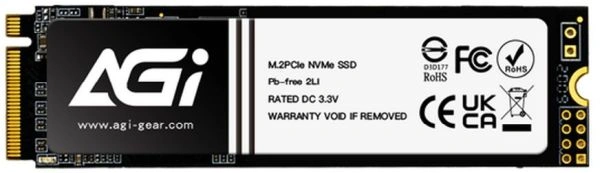 Твердотельный накопитель AGi AI828 2048ГБ, M.2 2280, PCIe 4.0 x4, M.2 AGI2T0G44AI828