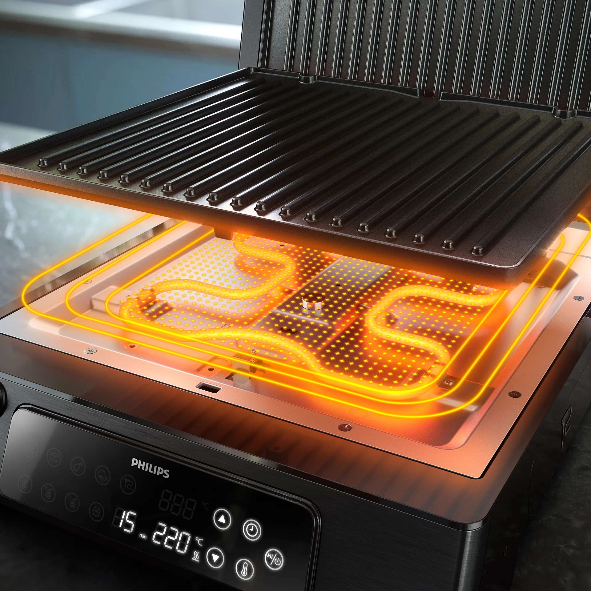 Электрогриль Philips HD6307/70 черный